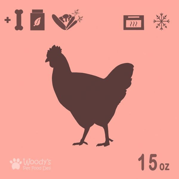 Cooked Chicken - Bones, Supplements, Vegetables - Frozen - 15oz - Pet Food