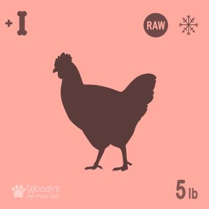 Raw Chicken with Bones - Frozen - 5lb - Pet Food