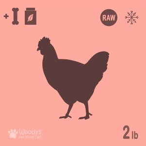 Raw Chicken with Bones and Supplements - Frozen - 2lb - Pet Food