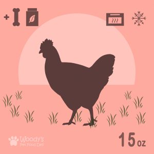 Free Range Chicken with Bones and Supplements - Cooked - 15oz - Pet Food