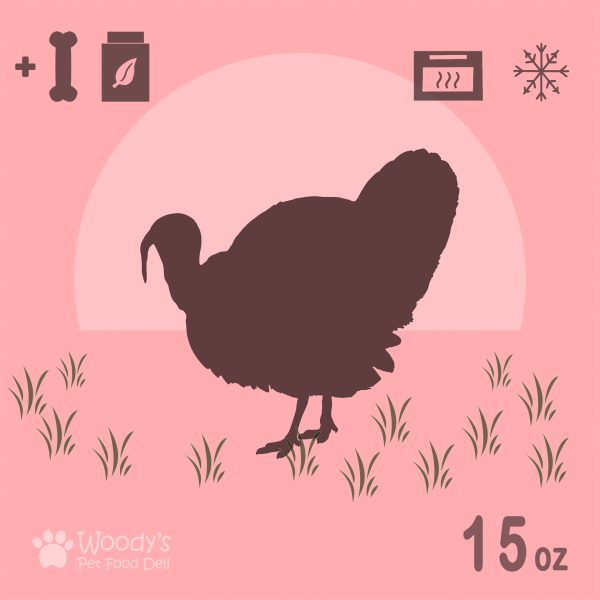 Cooked Free Range Turkey with Bones and Supplements - 15oz - Pet Food