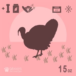 Cooked Free Range Turkey with Bones, Supplements, and Vegetables - 15oz - Pet Food