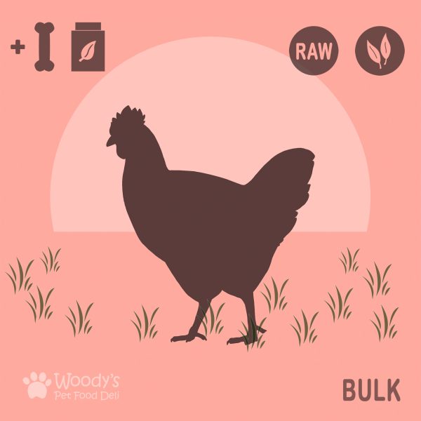 Fresh Free Range Chicken with Bones and Supplements - Bulk - Pet Food