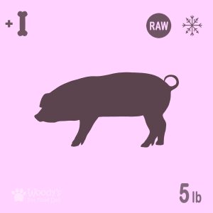 Raw Pork with Bones - Frozen - 5lb - Pet Food