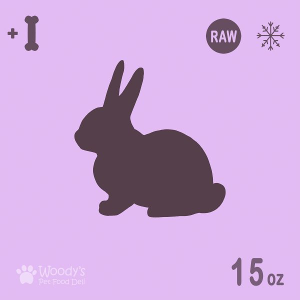 Raw Rabbit with Bones - Frozen - 15oz - Pet Food